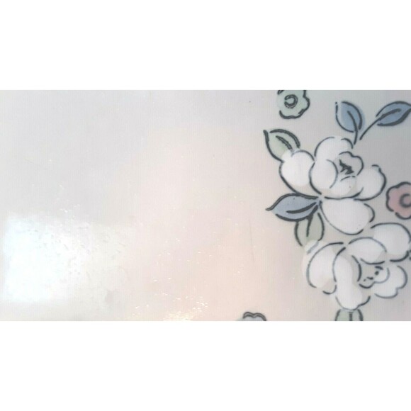 2 Chantilly Dinner Plates Fleur de Lune Hand Decorated Stoneware by Hearthside - Picture 4 of 5